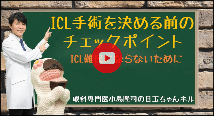 ICL手術を決める前のチェックポイント
（ICL難民にならないために）